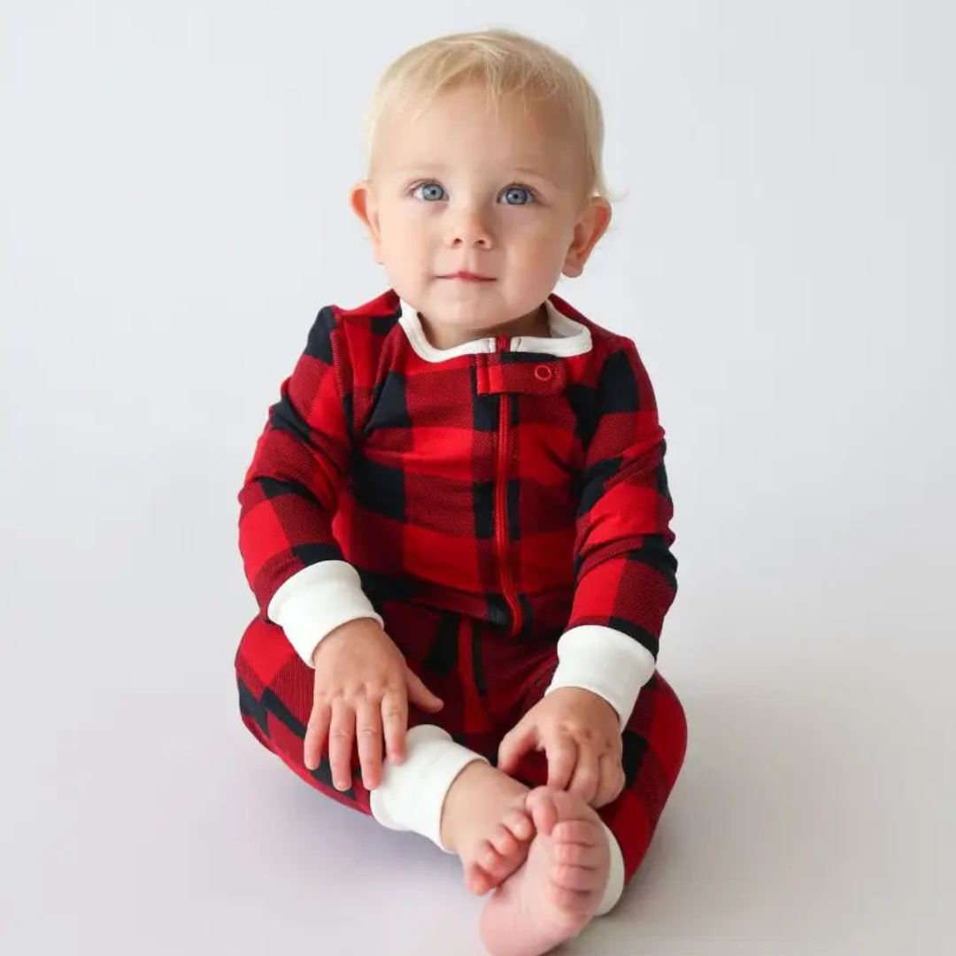 Red Buffalo Check Romper