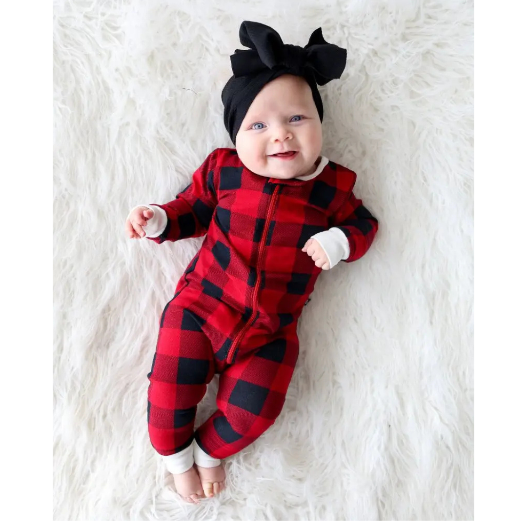 Red Buffalo Check Romper