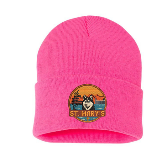 Kindness Collection St. Mary's Patch Knit Toque - Neon Pink