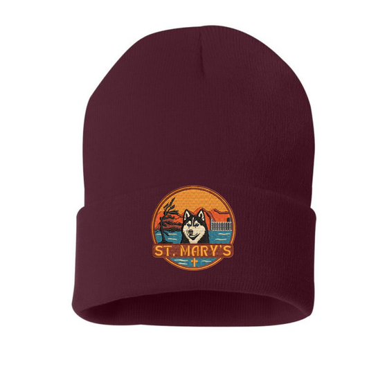 House Red St. Mary's Patch Knit Toque - Maroon