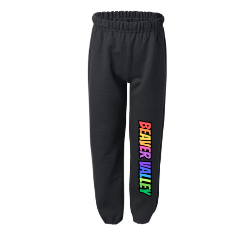 BVCS Joggers - Rainbow Graffiti - Black