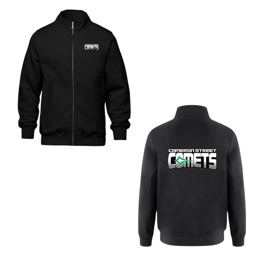 Cameron Street Comets Full Zip Sweatshirt - Black / Mini Green Logo