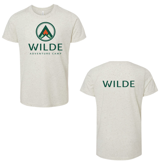 WILDE Camp Oversize Logo Tri-Blend Tee - Oatmeal