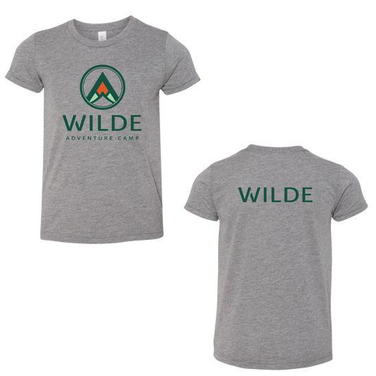 WILDE Camp Oversize Logo Tri-Blend Tee - Grey