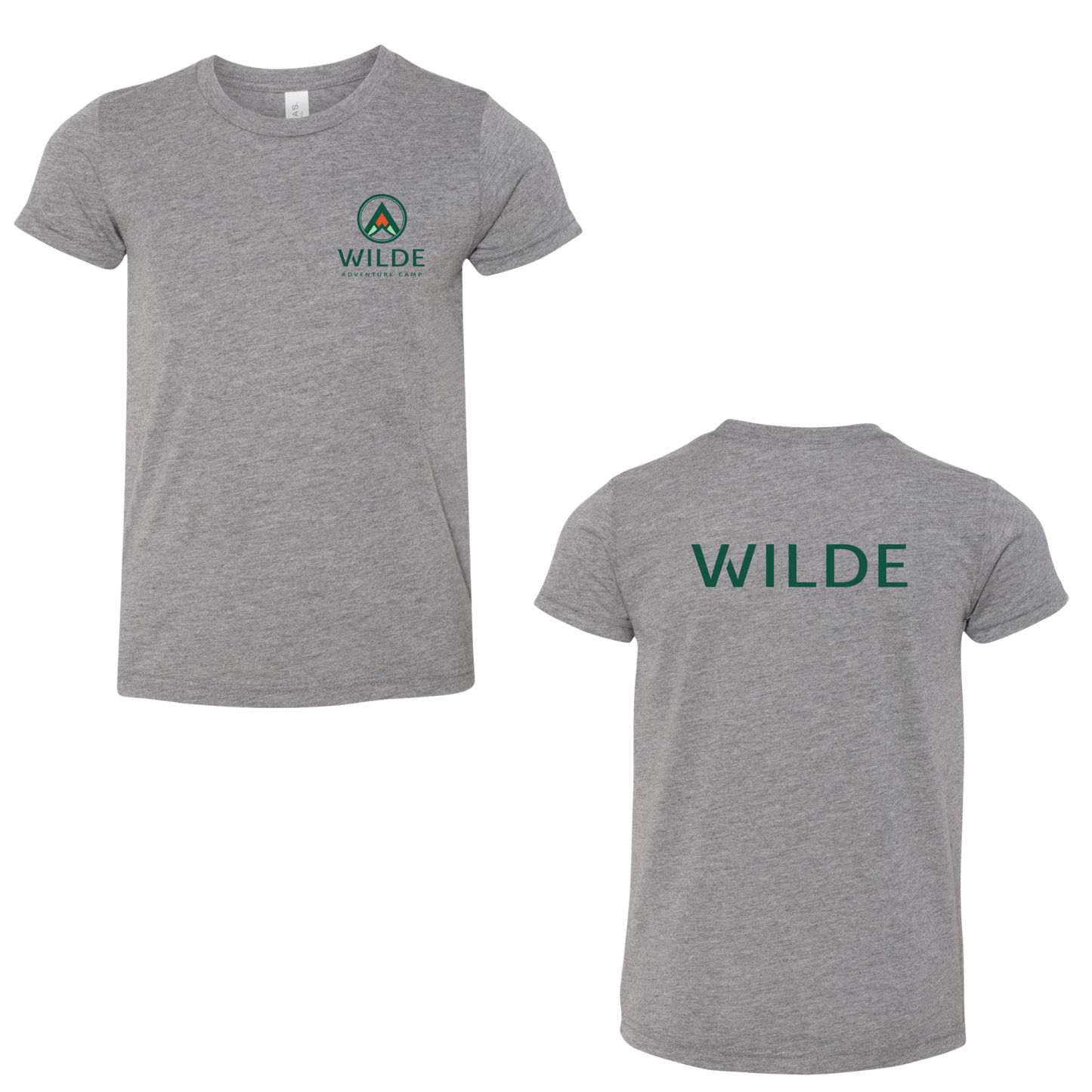 WILDE Camp Mini Logo Tri-Blend Tee - Grey