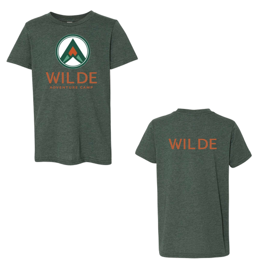 WILDE Camp Oversize Logo Tri-Blend Tee - Forest