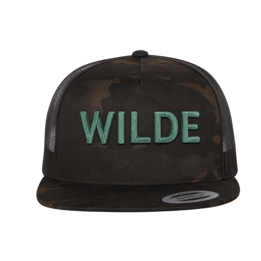 WILDE Flat Brim Hat - Camo / Sea Foam