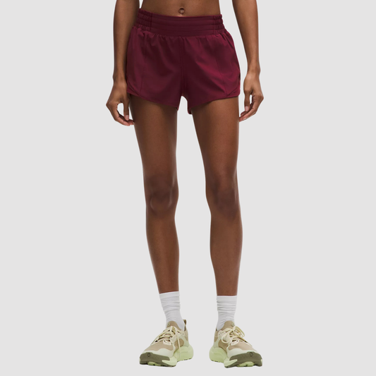 lululemon -  Hotty Hot High-Rise Lined Short 2.5" - Burgundy Bay / BBAY