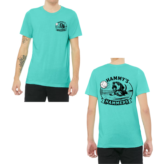Hammy's Hammers Crewneck Tee - Teal