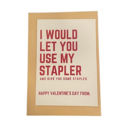 Use My Stapler Valentine's Day Card