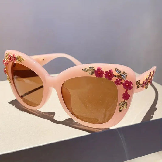 Vintage Cherry Blossom Funglasses - Rosé