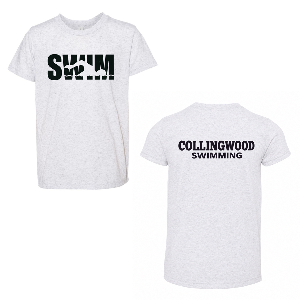 Collingwood Clippers SWIM Short Sleeve Shirt - White Fleck Triblend / Black
