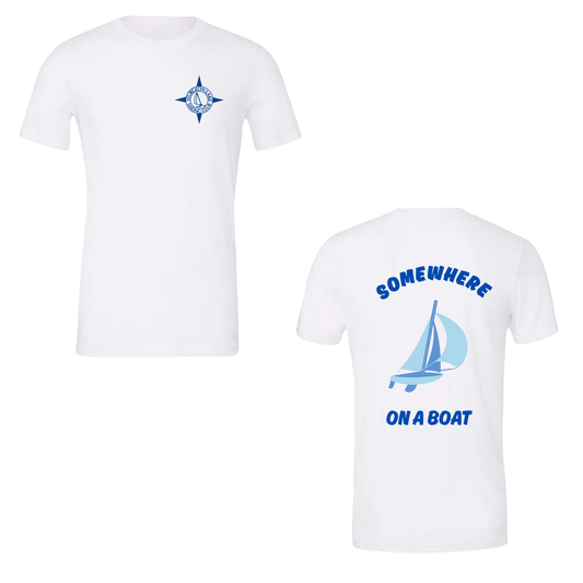 SLSC Somewhere On A Boat Tee - White