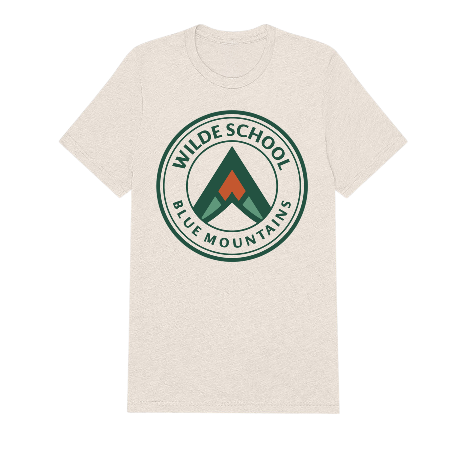 WILDE School Blue Mountains Triblend Tee – Oatmeal