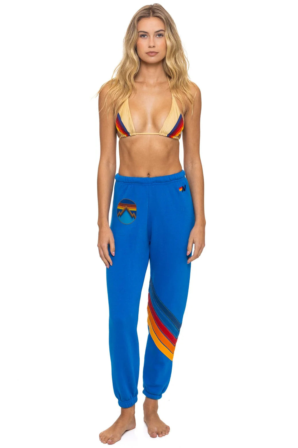 Aviator Nation Women's All Seasons Circle Chevron Sweatpants - Adventure Blue