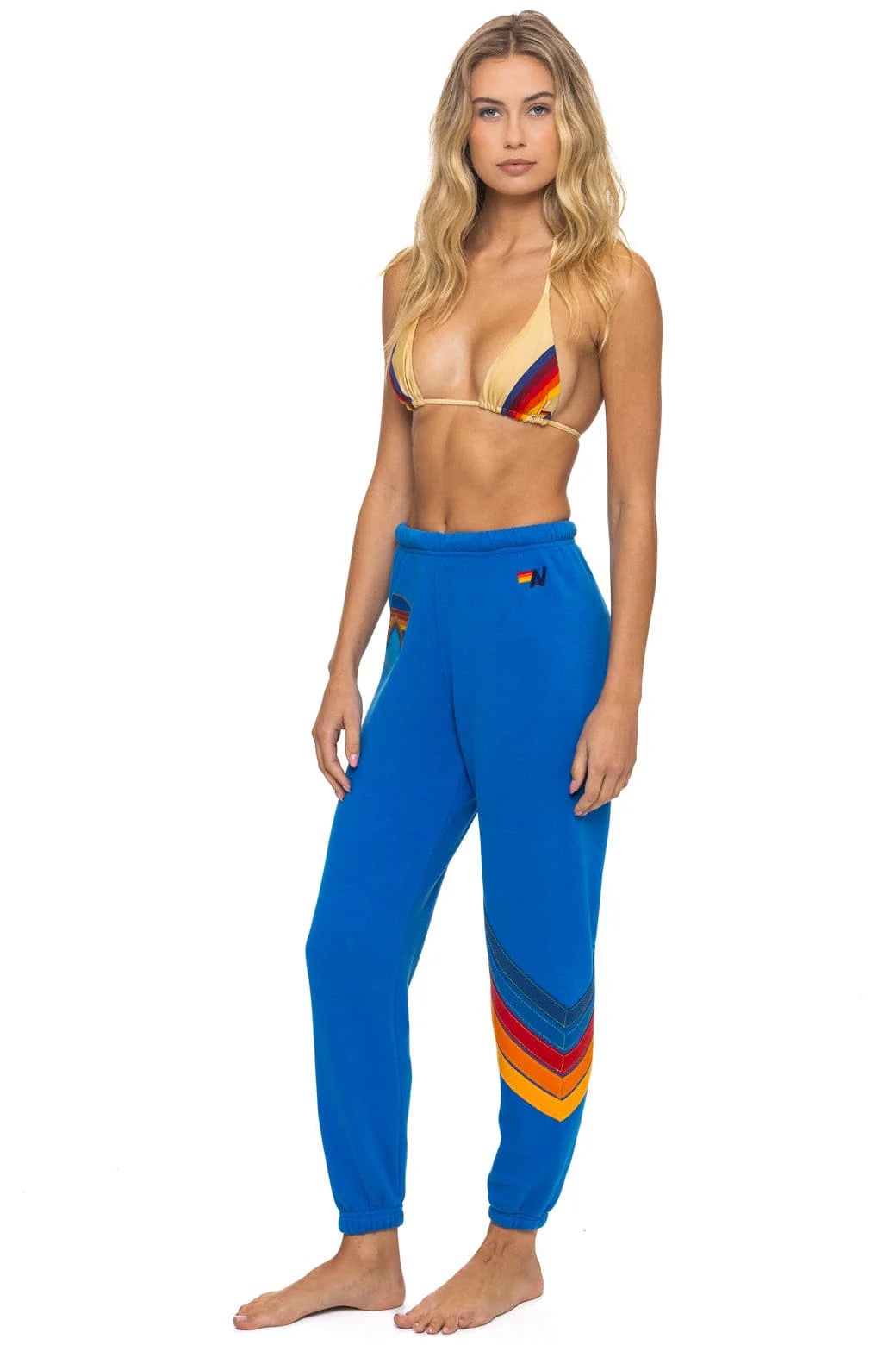 Aviator Nation Women's All Seasons Circle Chevron Sweatpants - Adventure Blue