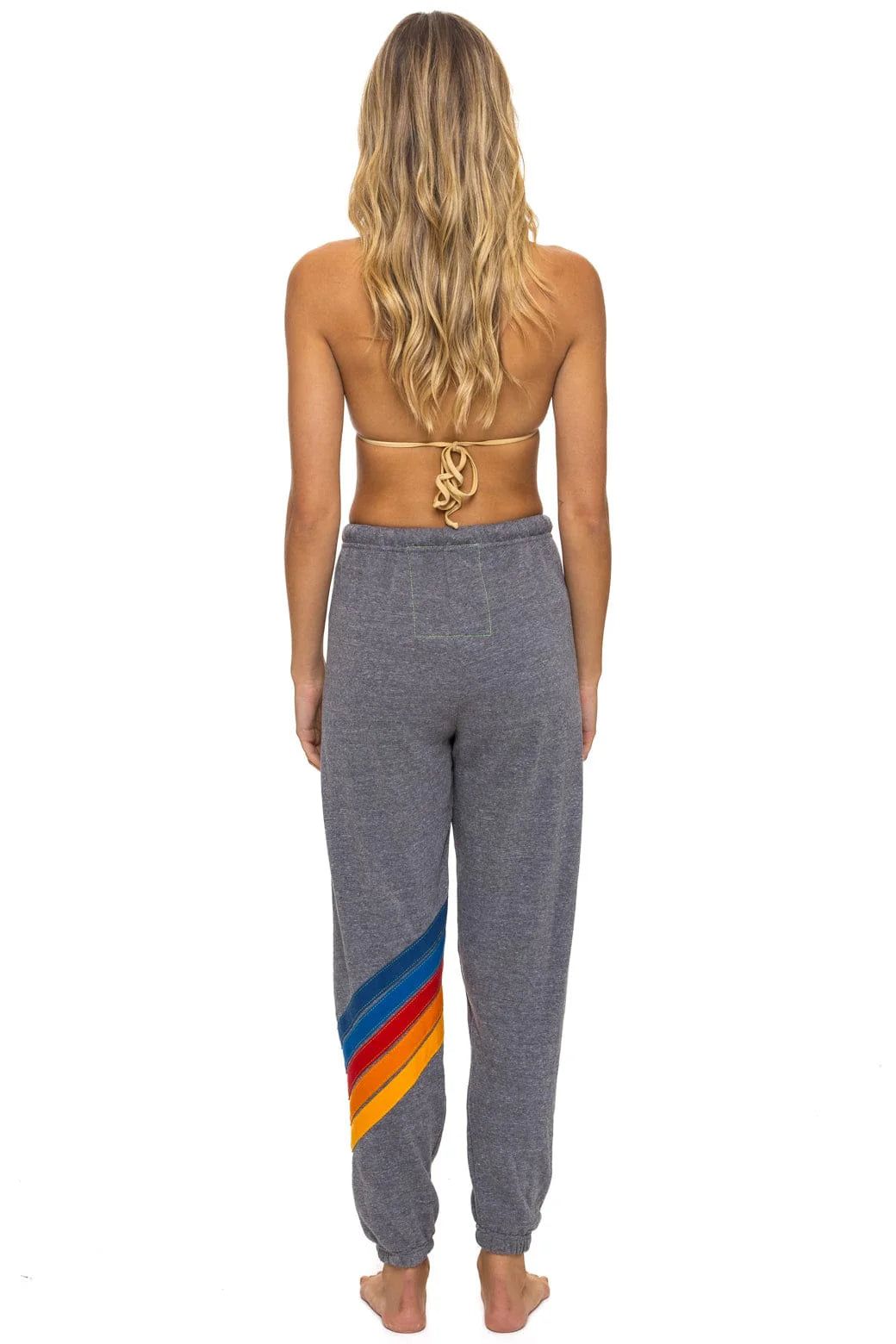 Aviator Nation Women's All Seasons Circle Chevron Sweatpants - Heather Grey
