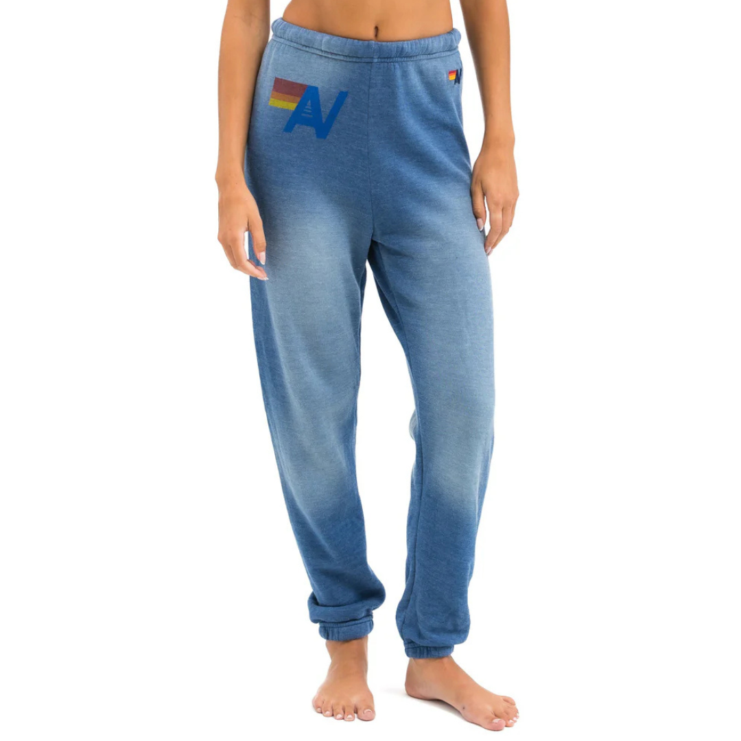 Aviator Nation Women's Vintage Logo Sweatpants - Faded Water