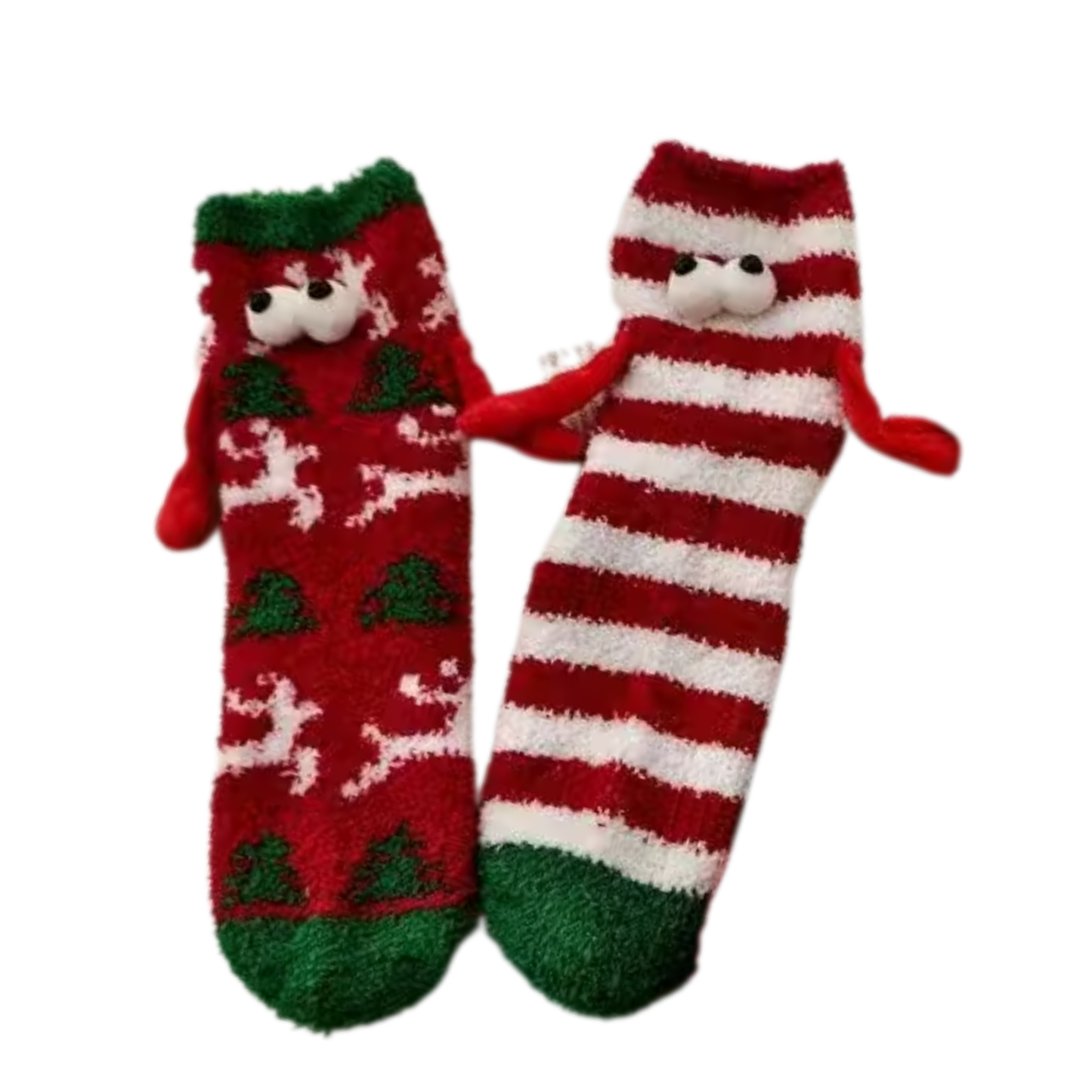 Warm 'n Fuzzy Holiday Magnetic Friendship Crew Socks