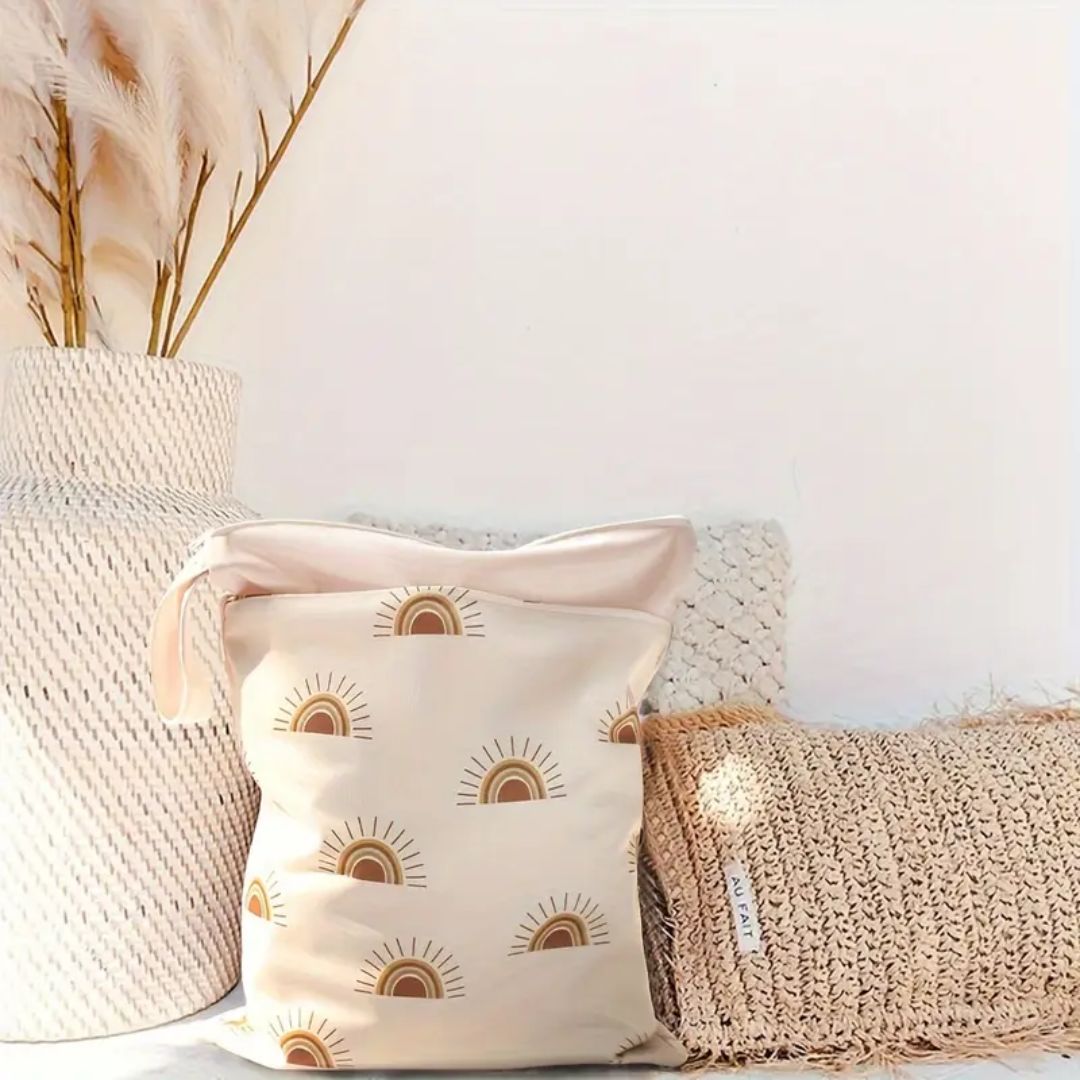 Wet-Dry Zippered Travel Bag - Macchiato Sunset