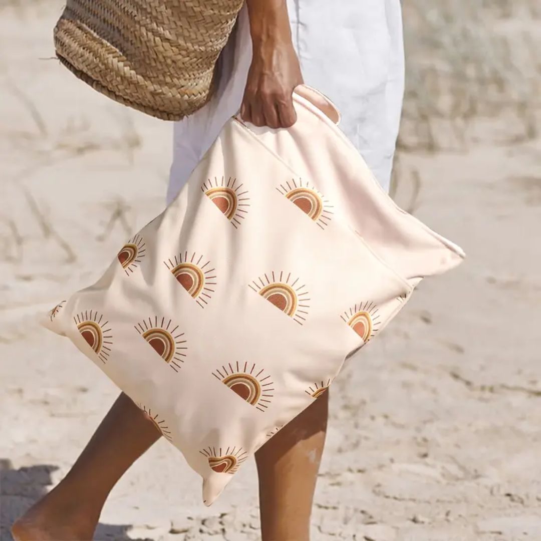 Wet-Dry Zippered Travel Bag - Macchiato Sunset