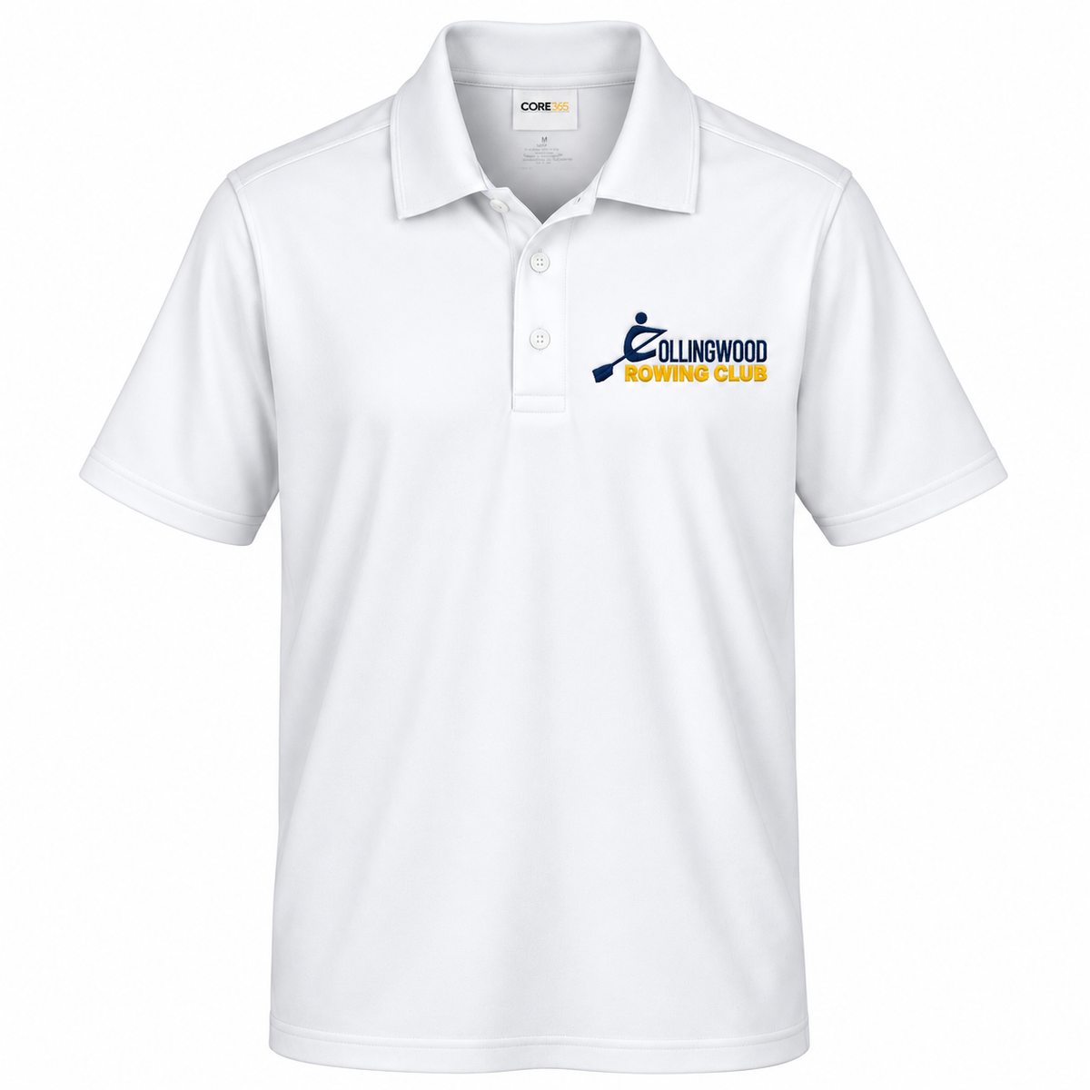 Collingwood Rowing Club Men's Embroidered Performance Polo - White