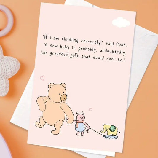 Winnie the Pooh New Baby Greeting Card