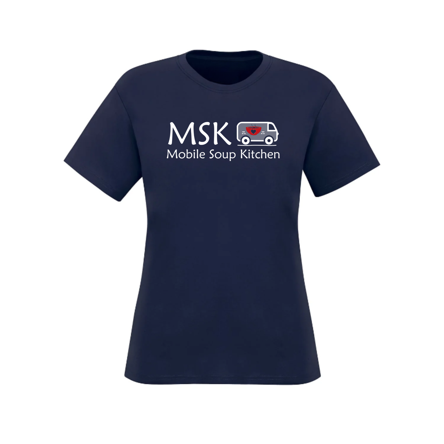Mobile Soup Kitchen Volunteer Short Sleeve Shirt - Women's / Navy