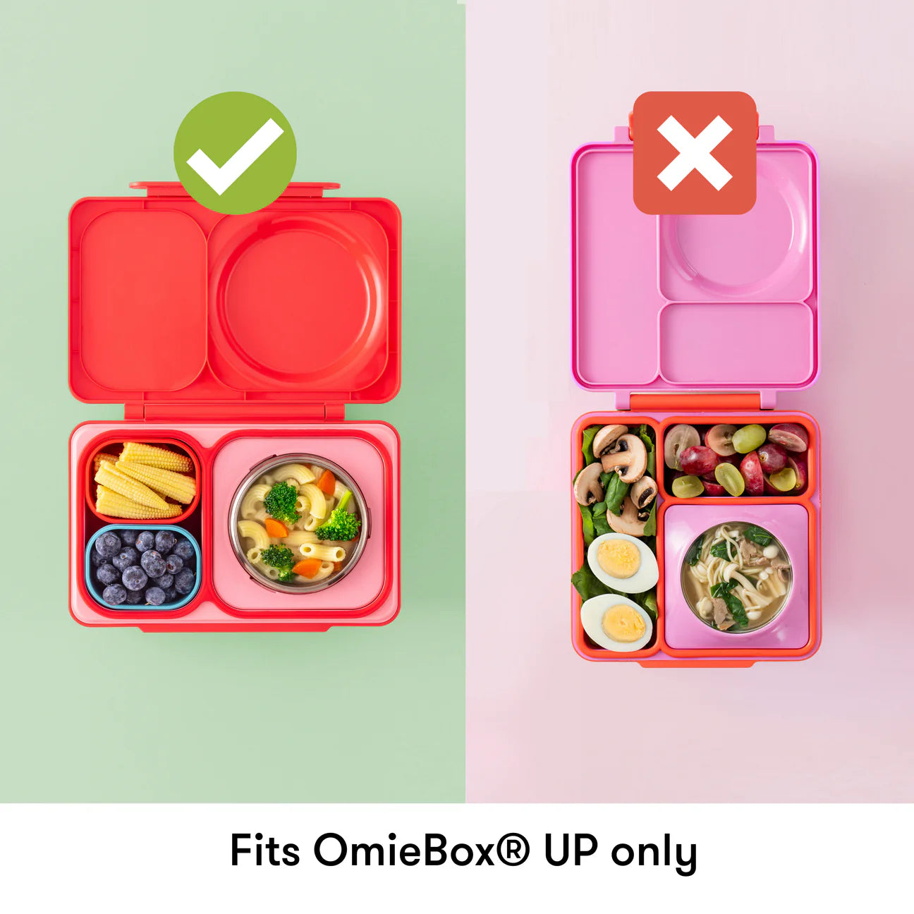 OmieBox UP Dip Containers - Pink/Teal