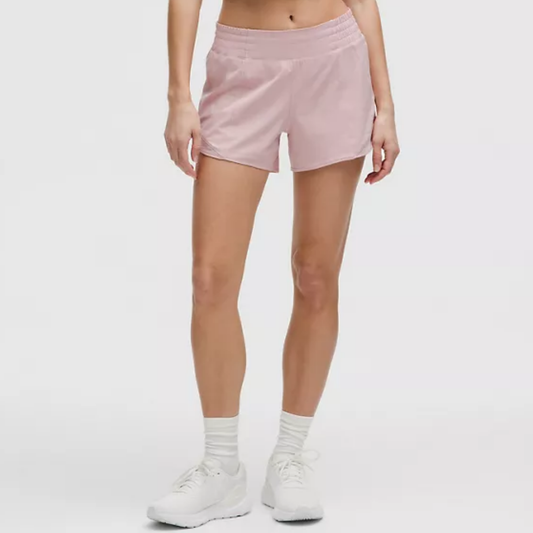 lululemon -  Hotty Hot High-Rise Lined Short 4" - Pink Haze