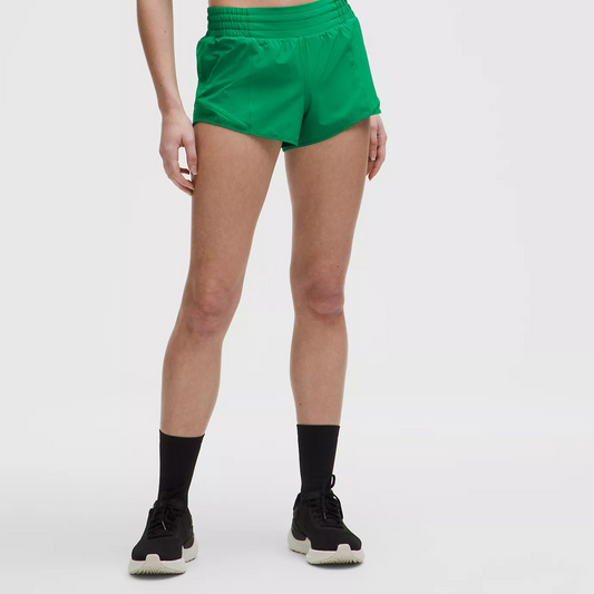 lululemon -  Hotty Hot High-Rise Lined Short 2.5" - Raceway Green