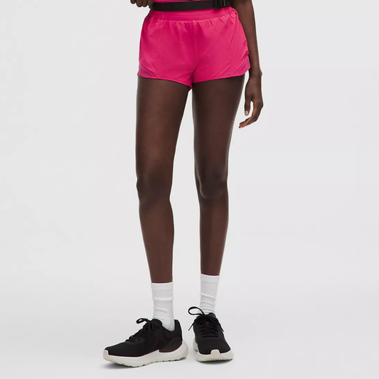 lululemon -  Hotty Hot High-Rise Lined Short 2.5" - Raspberry Coulis