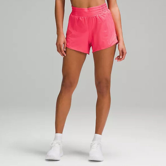 lululemon -  Hotty Hot High-Rise Lined Short 4" - Glaze Pink