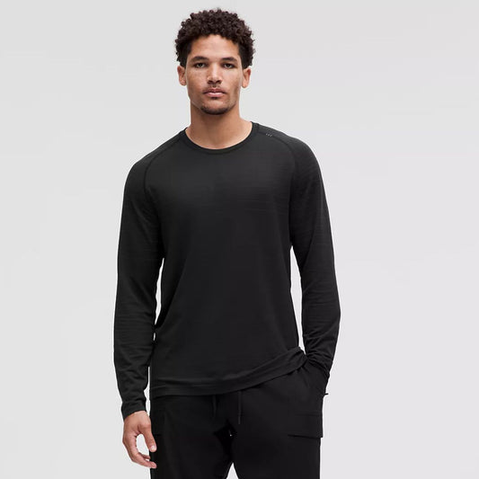 lululemon -  Metal Vent Tech Long-Sleeve Shirt *Glow Stripe - Black / Black