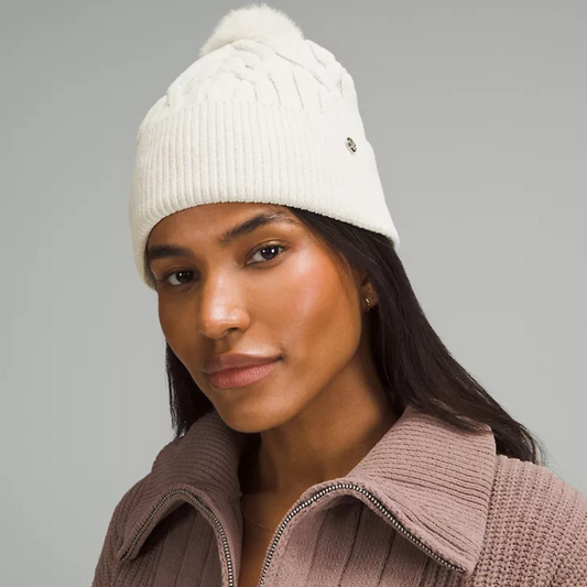 lululemon Women's Cable-Knit Pom-Pom Beanie - Bone
