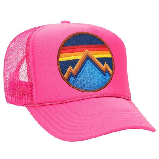Aviator Nation - All Season Vintage Adult Trucker Hat - Neon Pink