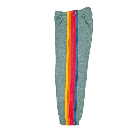 Aviator Nation - Kid's Classic 5 Stripe Sweatpants - Heather Grey Pants Aviator Nation 