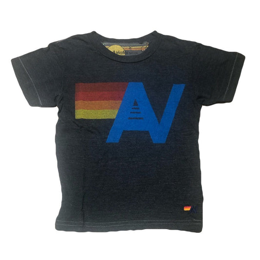 Aviator Nation - Kid's Logo Charcoal Tee Short Sleeve Shirts Aviator Nation 
